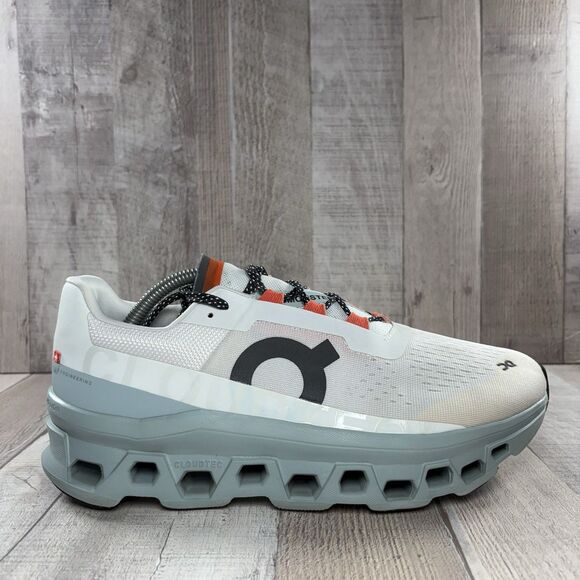 On Cloud Cloudmonster Men's Size 10 Road Running Shoes Sneakers Frost Surf White - Picture 7 of 14